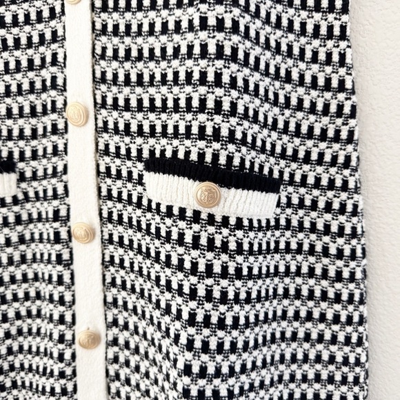 Talbots Textured Tweed Lady Dress Med Sweater Cotton Knit Classic Old Money NWT - Picture 9 of 12